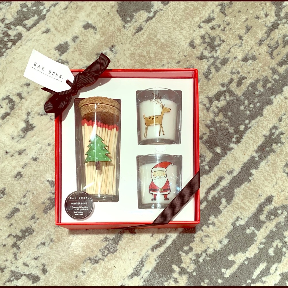 Rae Dunn Christmas Candle Set